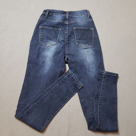 B.O.B. High waist dark wash faded skinny jeans Size 3/4 - Picture 7 of 10